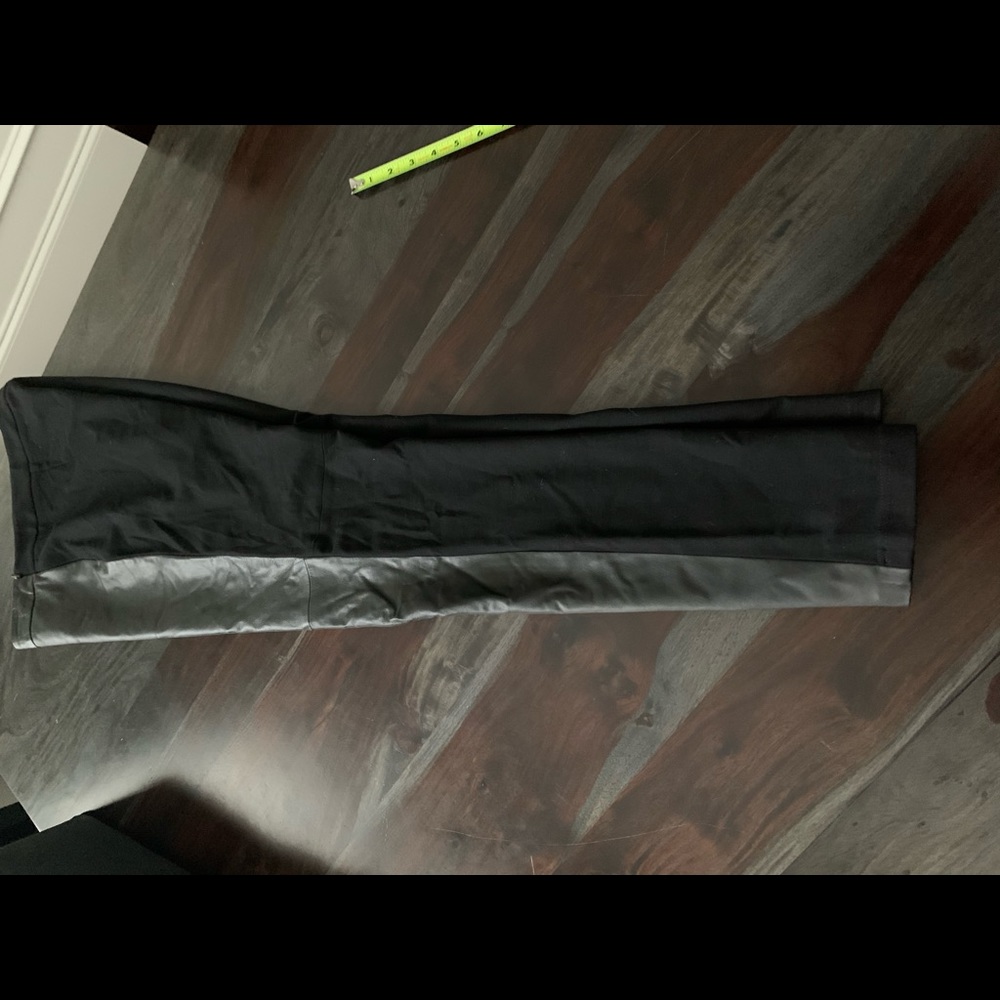 Leather front worth pants